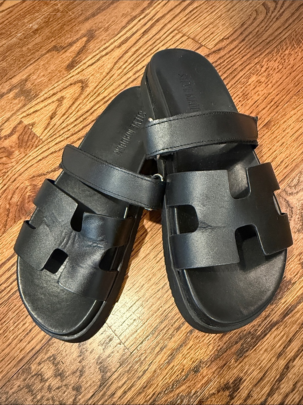 Steve Madden Black mayven platform Sandals